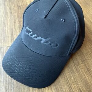Porsche Turbo Black Hat Cap Adjustable 911 Dealer Merchandise Black Out